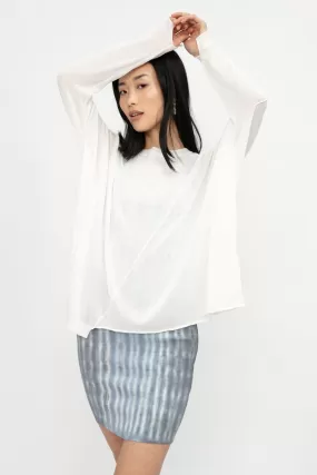 Boxy Asymmetrical Top in Ivory