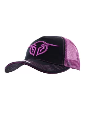 Bullzye Bullring Trucker Cap - Black/Orchid - B2S2900CAP