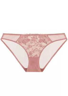 HSIA Breathable Sexy Lace Light Coral Bikini Underwear