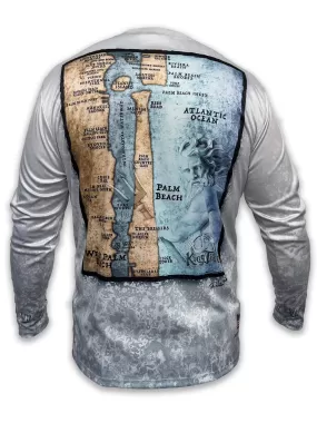 Palm Beach, FL / King Tide Allover Chart Shirt